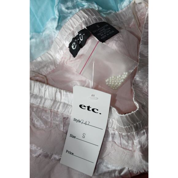 etc. Vintage 90's Deadstock Fairy Magical Asymmetrical Ombre Skirt Small - Picture 10 of 13